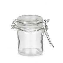 Mini Bocal En Verre 6 Cm - Thème: Jadéo - Couleur: Argenté / gris - Taille: Taille Unique