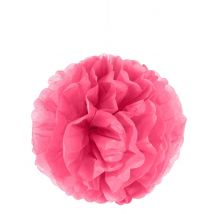 Pompon À Suspendre En Papier Fuchsia 35 Cm - Rose - Taille: Taille Unique