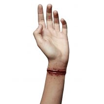 Fausse Blessure Poignet Tranché Adulte Halloween - Thème: Ghoulish - Couleur: Rouge - Taille: Taille Unique