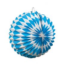2 Lampions Boules Fête De La Bière 22 Cm - Bleu - Taille: Taille Unique