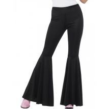 Pantalon Disco Noir Pattes D'élephant Femme - Thème: Disco - Couleur: Noir - Taille: S / M