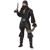 Déguisement Pirate Chemise Noire Homme - Thème: Pirates - Couleur: Noir - Taille: L