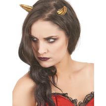 Paire De Cornes De Diable En Latex Adulte Luxe - Thème: Magie Et Horreur - Couleur: Jaune - Taille: Taille Unique