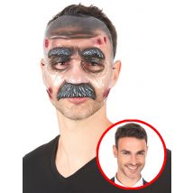 Masque Transparent Homme Moustachu Adulte - Thème: Magie Et Horreur - Couleur: Noir - Taille: Taille Unique