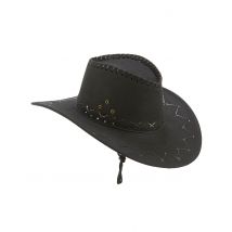 Chapeau Cowboy Noir En Suedine Adulte - Thème: Carnaval - Couleur: Noir - Taille: Taille Unique