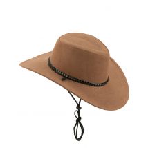 Chapeau Cowboy Luxe Marron En Suede Adulte - Thème: Carnaval - Couleur: Marron - Taille: Taille Unique