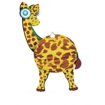 Lanterne Papier Girafe 45 Cm - Thème: Animaux Et Petites Bêtes - Couleur: Jaune - Taille: Taille Unique