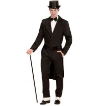 Queue De Pie Noire Adulte - Thème: Années 20'/30' - Couleur: Noir - Taille: L