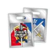 8 Sachets De Fêtes Chevaliers - Thème: Médiéval - Couleur: Argenté / gris - Taille: Taille Unique