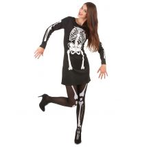 Déguisement Squelette Femme Halloween - Thème: Magie Et Horreur - Couleur: Noir - Taille: L