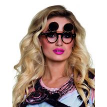 Lunettes Vintage Adulte - Thème: Années 60'/70' - Couleur: Marron - Taille: Taille Unique