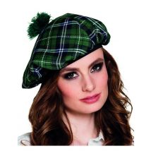 Béret Écossais Vert Adulte - Thème: Peuples Du Monde - Couleur: Vert - Taille: Taille Unique