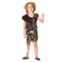 Déguisement Enfant Des Cavernes Enfant - Thème: Couleurs - Couleur: Marron - Taille: 3 - 4 ans (S)