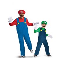 Déguisement De Couple Mario Et Luigi Père Et Fils - Thème: Héros Et Super Méchants - Couleur: Coloré - Taille: Taille Unique