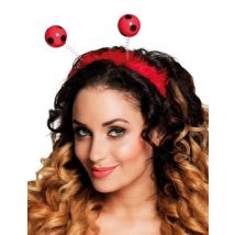 Serre-tête Coccinelle Adulte - Thème: Animaux Et Petites Bêtes - Couleur: Rouge - Taille: Taille Unique