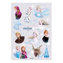 12 Mini Disques En Sucre La Reine Des Neiges 3,4 Cm - Thème: Princesses - Couleur: Coloré - Taille: Taille Unique