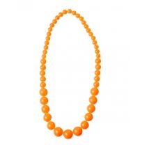Collier Grosses Perles Orange Adulte - Thème: Carnaval - Couleur: Orange - Taille: Taille Unique