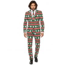 Costume Mr. Festive Vert Homme Opposuits - Thème: Les Plus Originaux - Couleur: Coloré - Taille: M (EU 50)