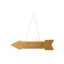 5 Flèches Signalétiques Kraft - Doré - Taille: Taille Unique