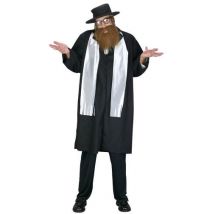 Déguisement Rabbin Avec Barbe Homme - Thème: Religions - Couleur: Noir - Taille: M / L