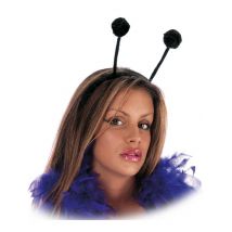 Serre-tête Avec Antennes Noires Adulte - Thème: Carnaval - Couleur: Noir - Taille: Taille Unique