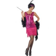 Déguisement Charleston Femme Rose - Thème: Années 20'/30' - Couleur: Rose - Taille: S