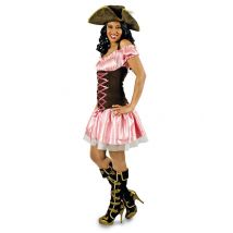 Déguisement Pirate Rose Marron Femme - Thème: Pirates - Couleur: Rose - Taille: XS