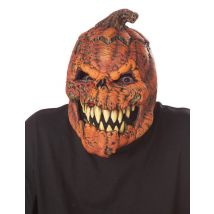 Masque Articulé Citrouille Terrifiante Ani-motion Adulte - Thème: Citrouilles Et Araignées - Couleur: Orange - Taille: Taille Unique