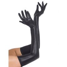 Gants longs simili cuir adulte