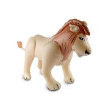 Lion Gonflable 48 X 78 X 22 Cm - Thème: Animaux Et Petites Bêtes - Couleur: Marron - Taille: Taille Unique