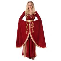Déguisement Reine Médiévale Rouge Et Or Femme - Thème: Médiéval - Couleur: Rouge - Taille: S