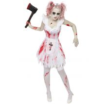 Déguisement Demoiselle D'honneur Zombie Femme Halloween - Thème: Halloween - Couleur: Blanc - Taille: S / M