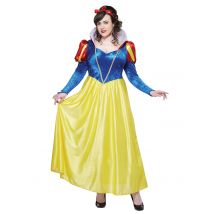 Costume Blanche Neige Grande Taille Pour Femme Jaune Et Bleu - Thème: Héros Et Super Méchants - Couleur: Jaune - Taille: XXL (46/48)
