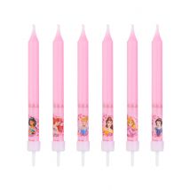 8 Bougies Anniversaire Princesses Disney - Thème: Princesses - Couleur: Rose - Taille: Taille Unique