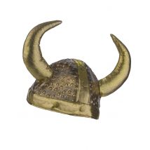 Casque Viking Souple Métallisé Adulte - Thème: Antiquité - Couleur: Marron - Taille: Taille Unique