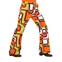 Pantalon groovy géométrique années 70 homme