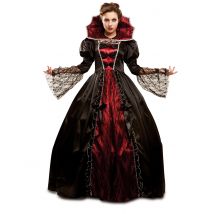 Déguisement Vampire Baroque Luxe Femme Halloween - Thème: Magie Et Horreur - Couleur: Noir - Taille: M / L