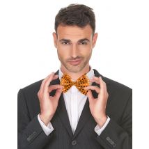 Noeud Papillon Orange Avec Paillettes Adulte - Thème: Clowns, Cirque - Couleur: Orange - Taille: Taille Unique