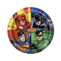 8 Assiettes en carton Justice League 23 cm