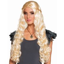 Perruque Longue Blonde Avec Petites Tresses Femme - Thème: Médiéval - Couleur: Blond - Taille: Taille Unique