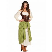 Déguisement Tavernière Verte Femme - Thème: Déguisement Théâtre - Couleur: Coloré - Taille: M/L