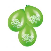 6 Ballons Verts Saint Patrick 25 Cm - Thème: Couleurs - Couleur: Vert - Taille: Taille Unique