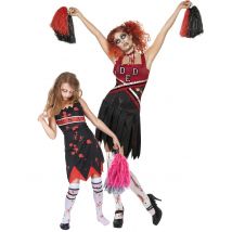 Déuisement Pompom Girls Zombie Mère/fille Halloween - Thème: Magie Et Horreur - Couleur: Noir - Taille: Taille Unique
