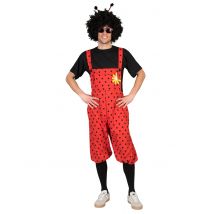 Déguisement Salopette Coccinelle Avec Fleur Adulte - Thème: Animaux Et Petites Bêtes - Couleur: Rouge - Taille: Taille Unique