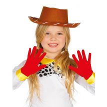 Gants Courts Rouges Enfant - Thème: Carnaval - Couleur: Rouge - Taille: Taille Unique
