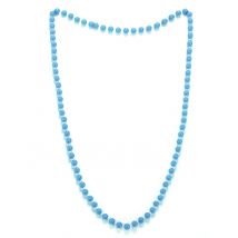 Collier Perles Bleues Adulte - Thème: Fête À La Plage - Couleur: Bleu - Taille: Taille Unique