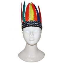 Coiffe Indienne Colorée Enfant - Thème: Carnaval - Couleur: Coloré - Taille: Taille Unique