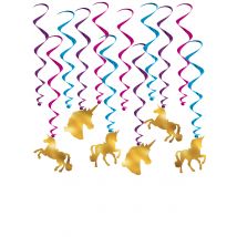 12 Décorations À Suspendre Licornes - Thème: Animaux Et Petites Bêtes - Couleur: Coloré - Taille: Taille Unique