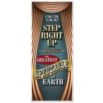 Décoration De Porte Cirque Vintage 76 X 182 Cm - Thème: Clowns, Cirque - Couleur: Coloré - Taille: Taille Unique