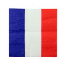 20 Serviettes En Papier France 33 X 33 Cm - Thème: Nationalité Et Supporters - Couleur: Multicolore - Taille: Taille Unique